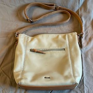 Adjustable crossbody light green satchel